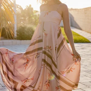 Elanor Maxi Dress - Pink Cocoa(XXS)